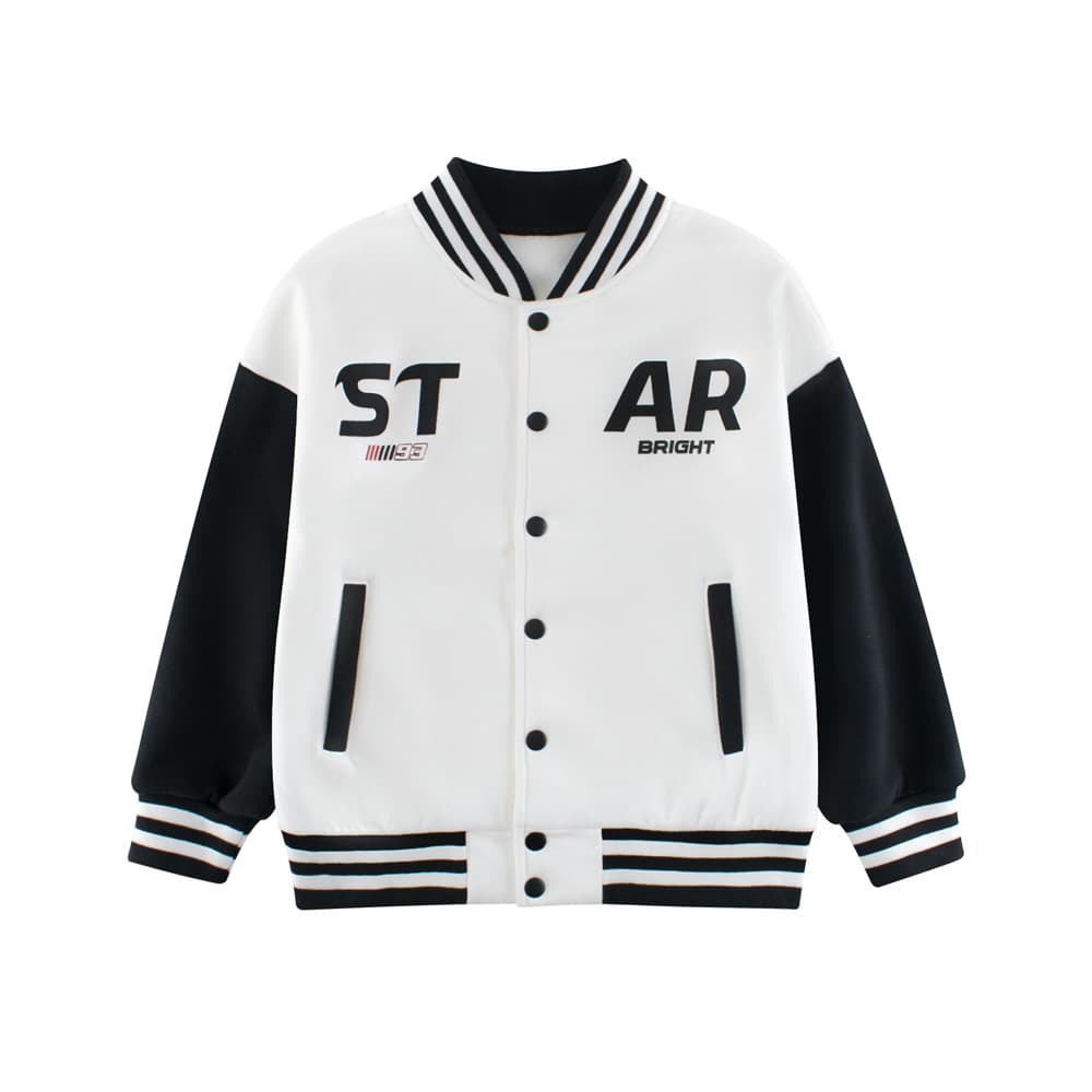 GRRR Children's Fleece Lined Jacket Autumn Winter Unisex Kids Clothing Hoodie Soft Cotton Blend Casual Style Short Coat