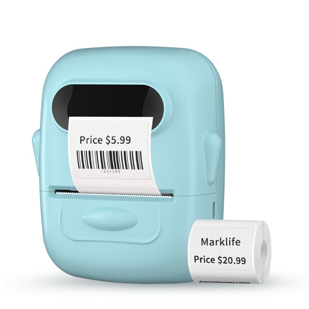 Portable Bluetooth Label Printer Thermal Receipt Printer Clothing Jewelry Tag Price Tagging Machine Home Use Mini USB Interface