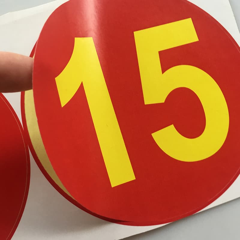 Customized round self-adhesive waterproof digital number sticker, competition serial number, player sticker, size sticker, label sticker