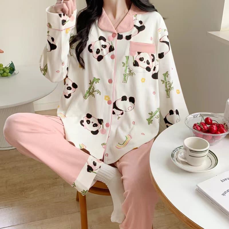 Maternity Pajamas Pure Cotton July Style, Summer Thin Postpartum Pregnancy Maternity Nursing Homewear Set