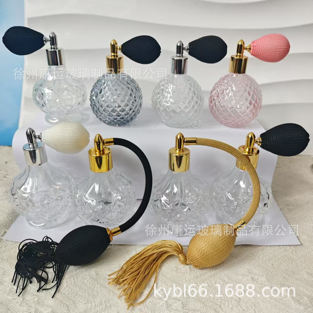 Light Luxury 100ml Vintage Airbag Perfume Bottle Transparent Glass Spray Bottle Colorful Portable Perfume Refillable Starry Sky Bottle