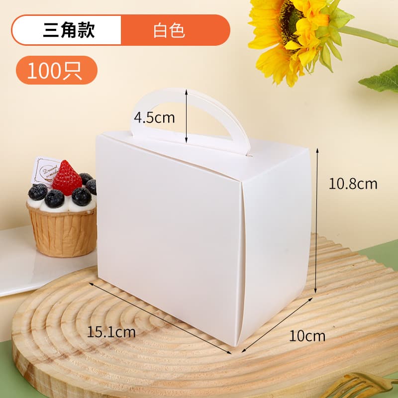 Triangular Cake Box Mousse Sliced Cake Packaging Box Sandwich Dessert Cut Corner Box Pastry Slice Takeout Box
