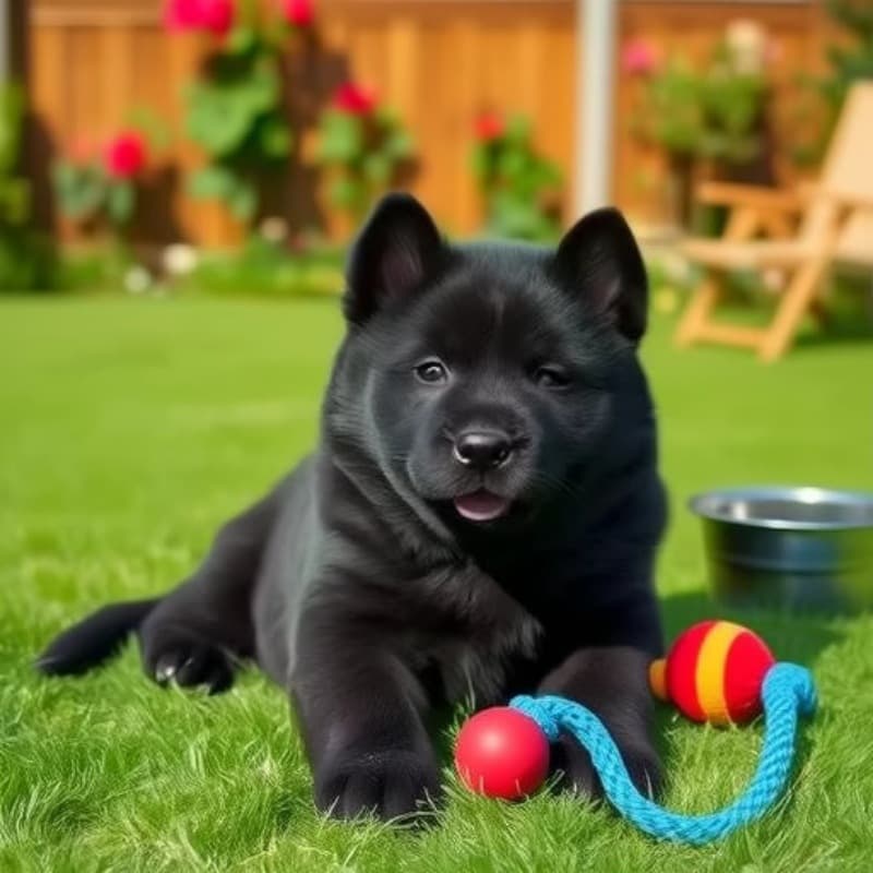 Purebred Five-Black Dog Puppy, Medium-Sized Native Hunting Pastoral Dog, Live Pet Dog Healthy Puppy