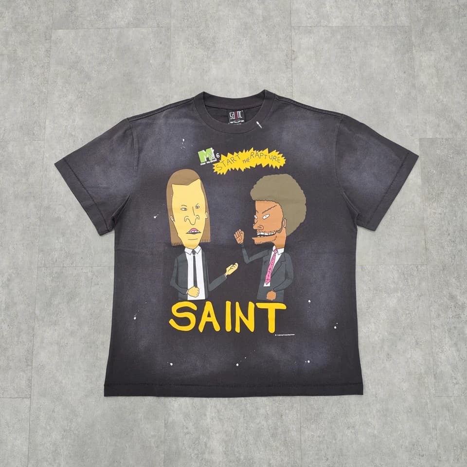 Pure Cotton Short Sleeve T-Shirt Men's Yao Fashion Clothing Graphic Saint 20 T-Shirt Retro Street 00 Michael T-Shirt SS