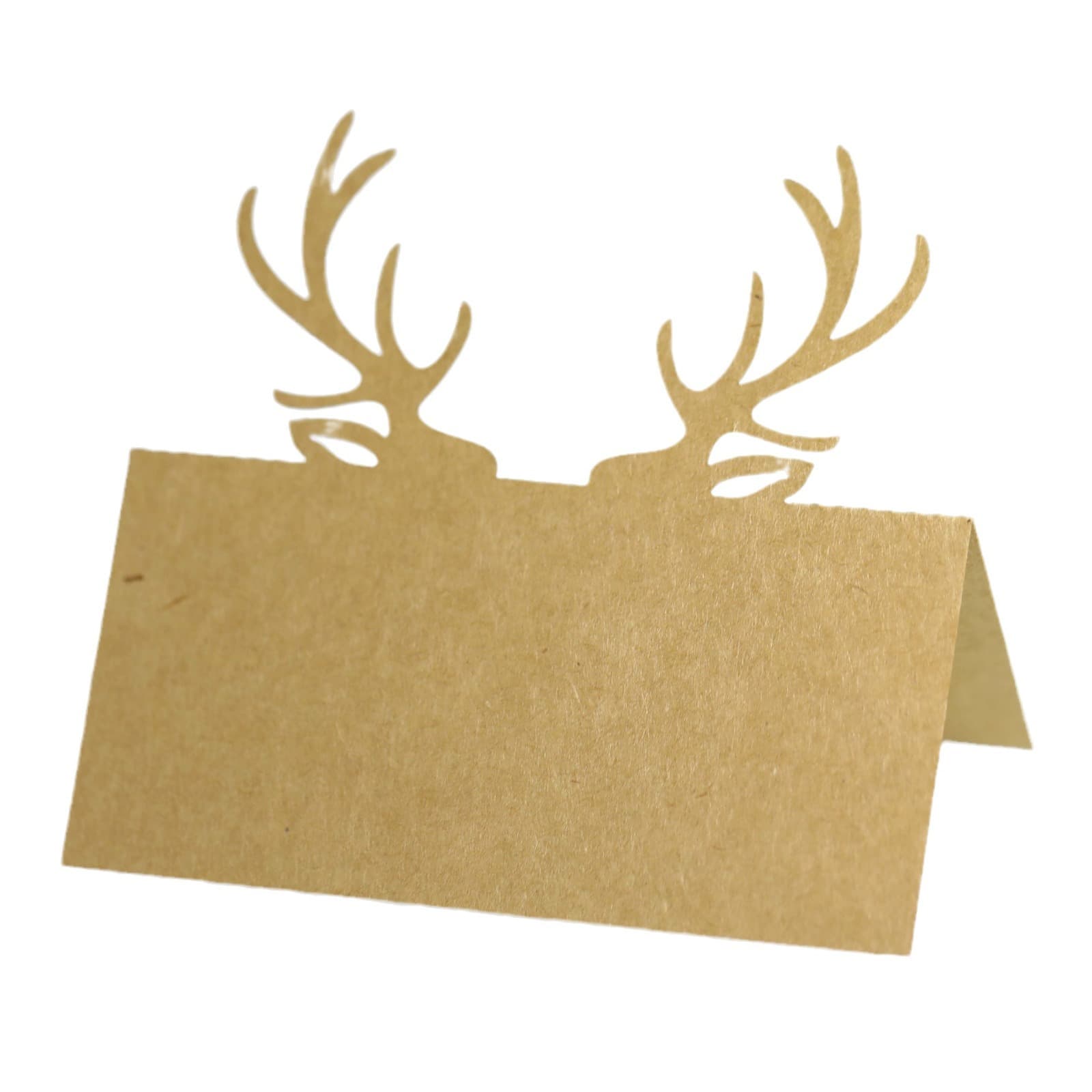 Christmas Reindeer Place Card, Laser-cut Snowflake Paper Card, Holiday Handwritten Card, Kraft Paper Table Card, Ready Stock