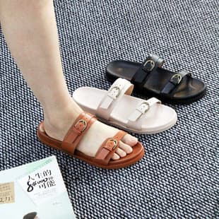 ANGEL SHOES Ladies Slippers - New Fashionable and Versatile Thick-Soled Slippers for Outdoor Wear