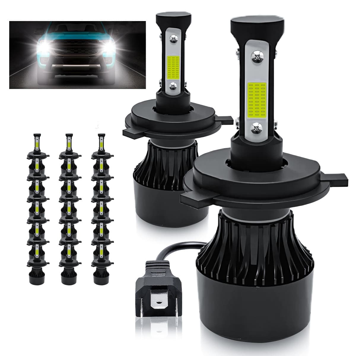 LED Car Lights X7 Four-Sided Super Bright Car Headlights H7 Cross-Border Hot Selling Car Bulb Manufacturers Wholesale