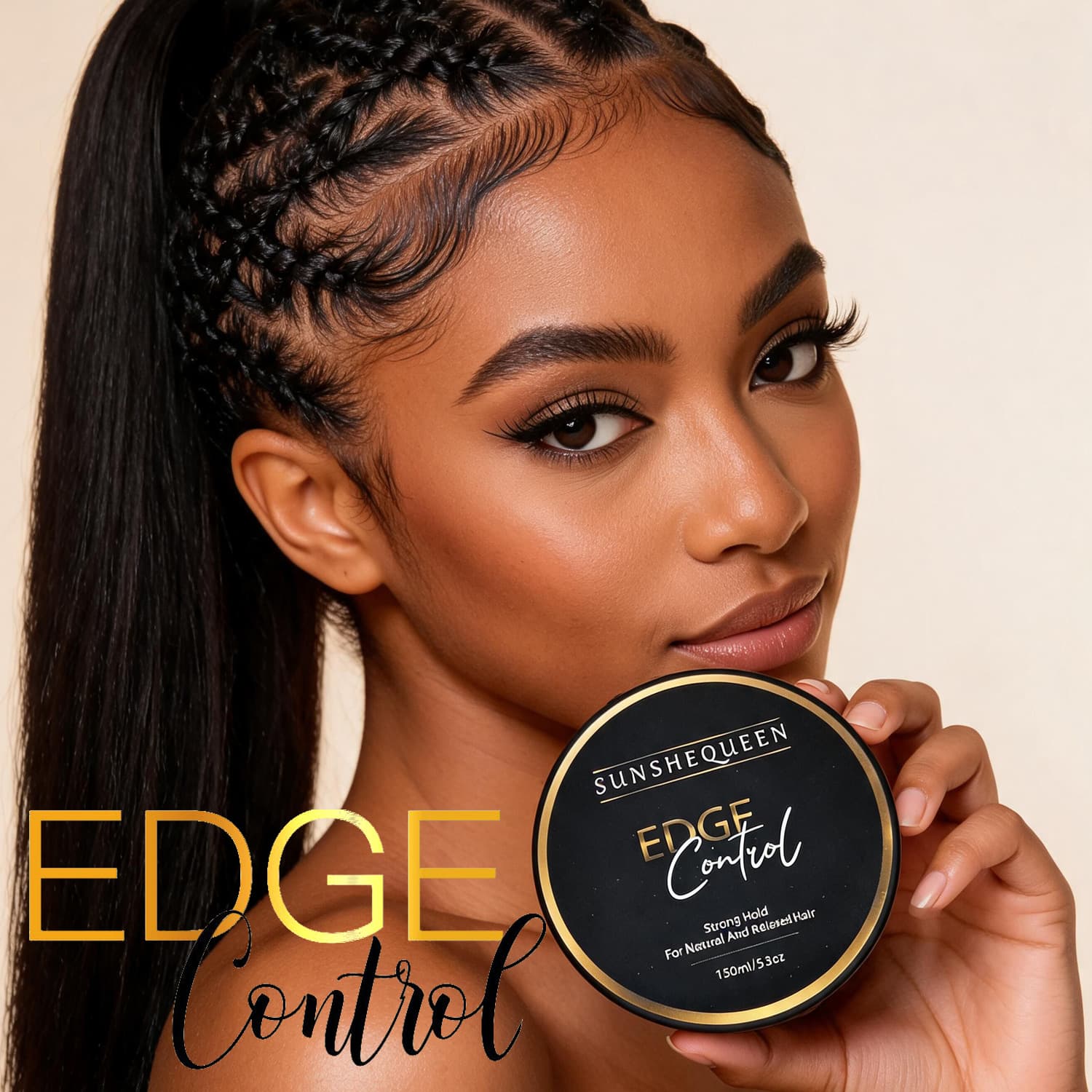 Cross-border strong styling edge control gel, non-greasy, white flakes-free, natural formula, long-lasting styling hair wax in stock