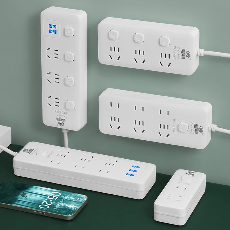 Smart USB switch socket multi-outlet power strip with cord household multi-hole multi-function five-hole socket panel