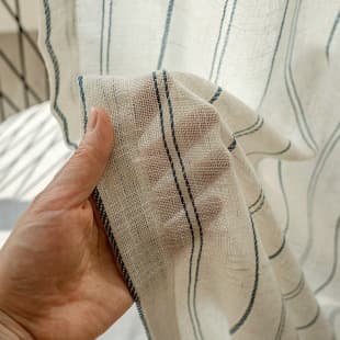 Cross-Border Amazon Japanese Homestay Nordic Simple Sheer Curtain Living Room Balcony Linen Ready-Made Curtain Window Sheer AliExpress