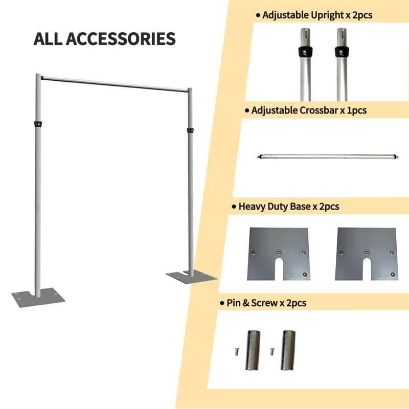 Factory Direct Thickened Wedding Backdrop Gauze Telescopic Support Stand Wedding Curtain Frame Aluminum Alloy Bracket
