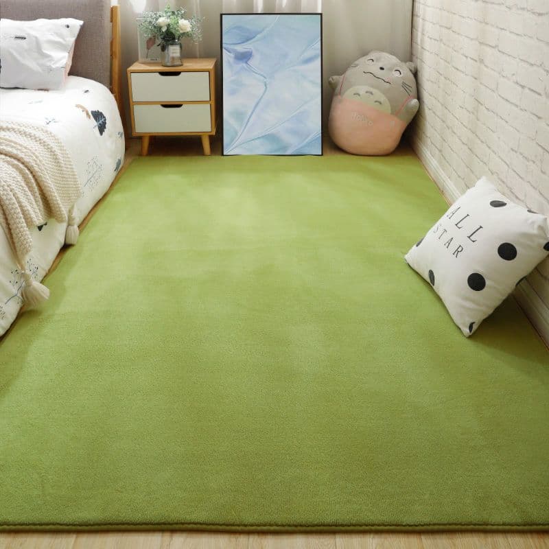 Coral fleece surface bedside pink carpet, bedroom bedside sleepable sittable children's room full coverage crawling mat wholesale