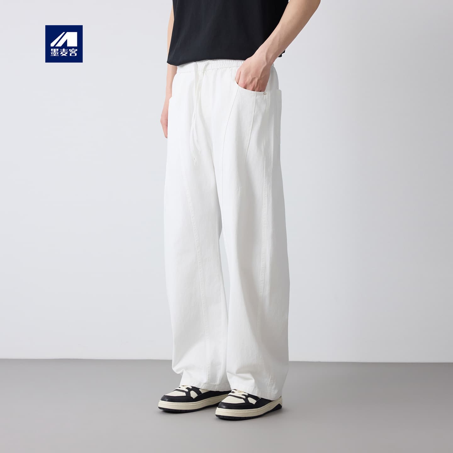 Momax men's American casual cotton casual pants for men 2026 spring new loose straight pants for men 91587.