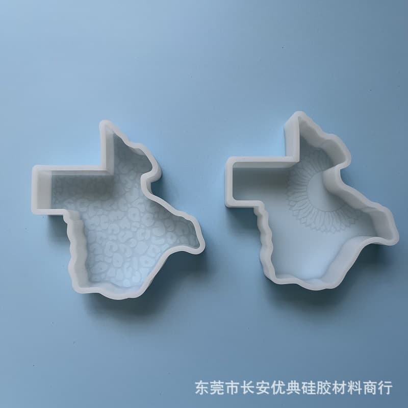 Car Aroma Silicone Mold Dallas Map Plaster Diffuser Candle Decoration Mold Cross-Border Hot Seller 184