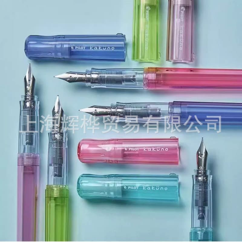 New Japanese PILOT Kakuno Smile Fountain Pen, Colorful Transparent Barrel, Calligraphy Practice Pen