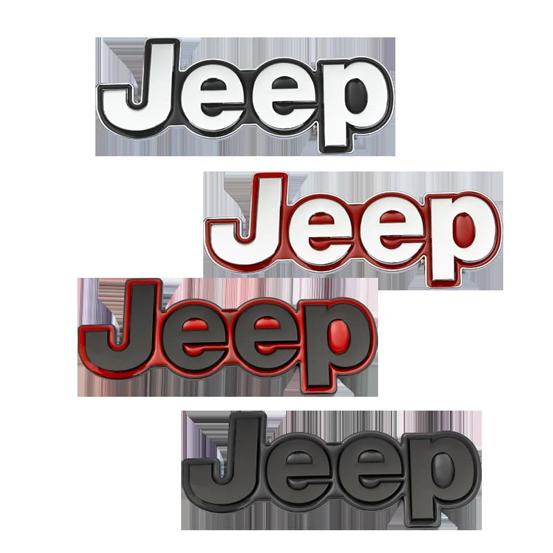 For Jeep Wrangler, Renegade, Compass, Grand Cherokee Jeep emblem decal letters hood badge tail badge