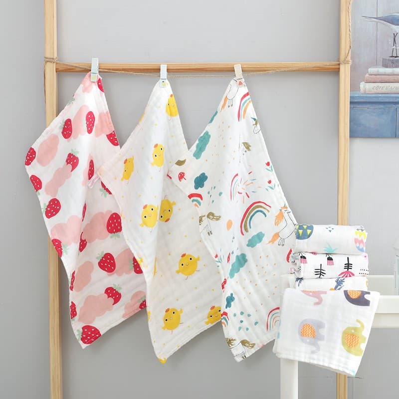 High-density gauze baby towel, bubble gauze square towel, newborn face towel, drool bib, diaper wipe towel, children's towel