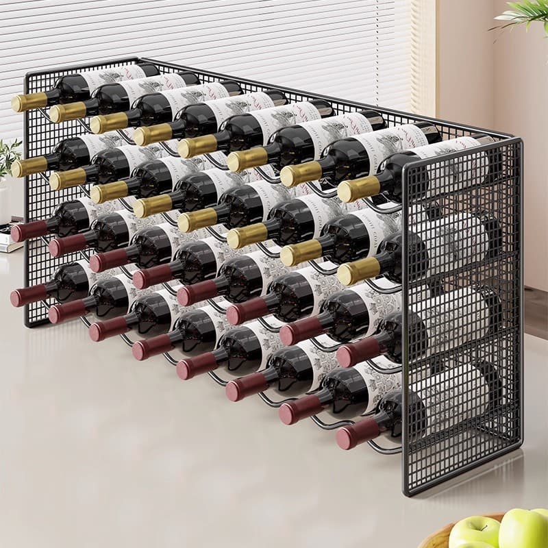 Luxury Desktop Wine Rack, Simple Tabletop Wine Storage, Household Grid Display Shelf