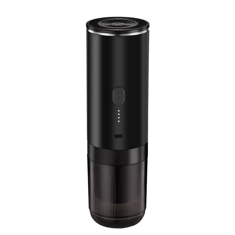 Outdoor Portable USB Rechargeable Coffee Grinder and Brewer All-in-One Coffee Machine with Wireless Heating Coffee Capsule