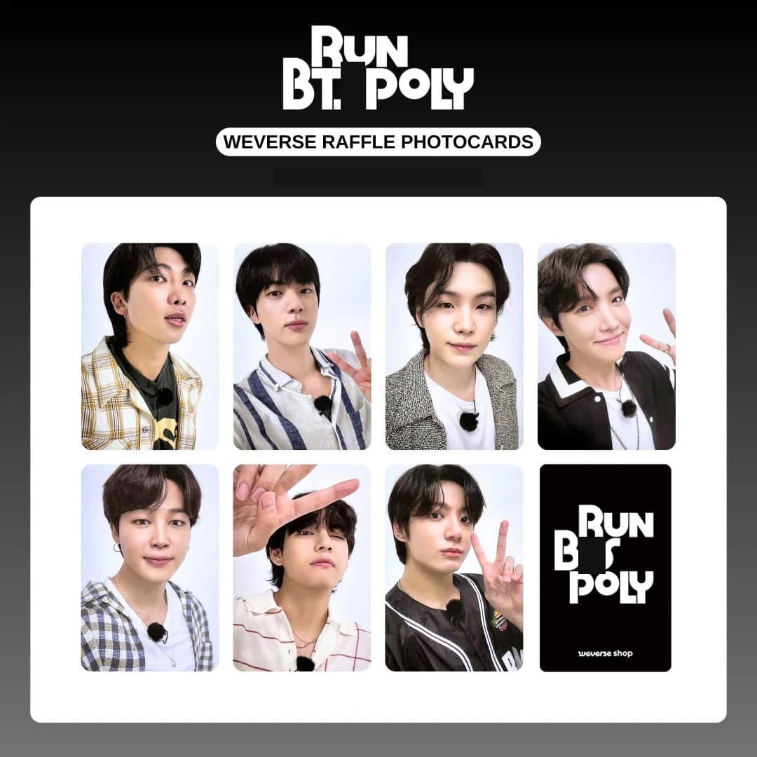 BTS WVS lottery card, postcard, bonus card, lucky card, JK JIMIN, running bomb peripherals