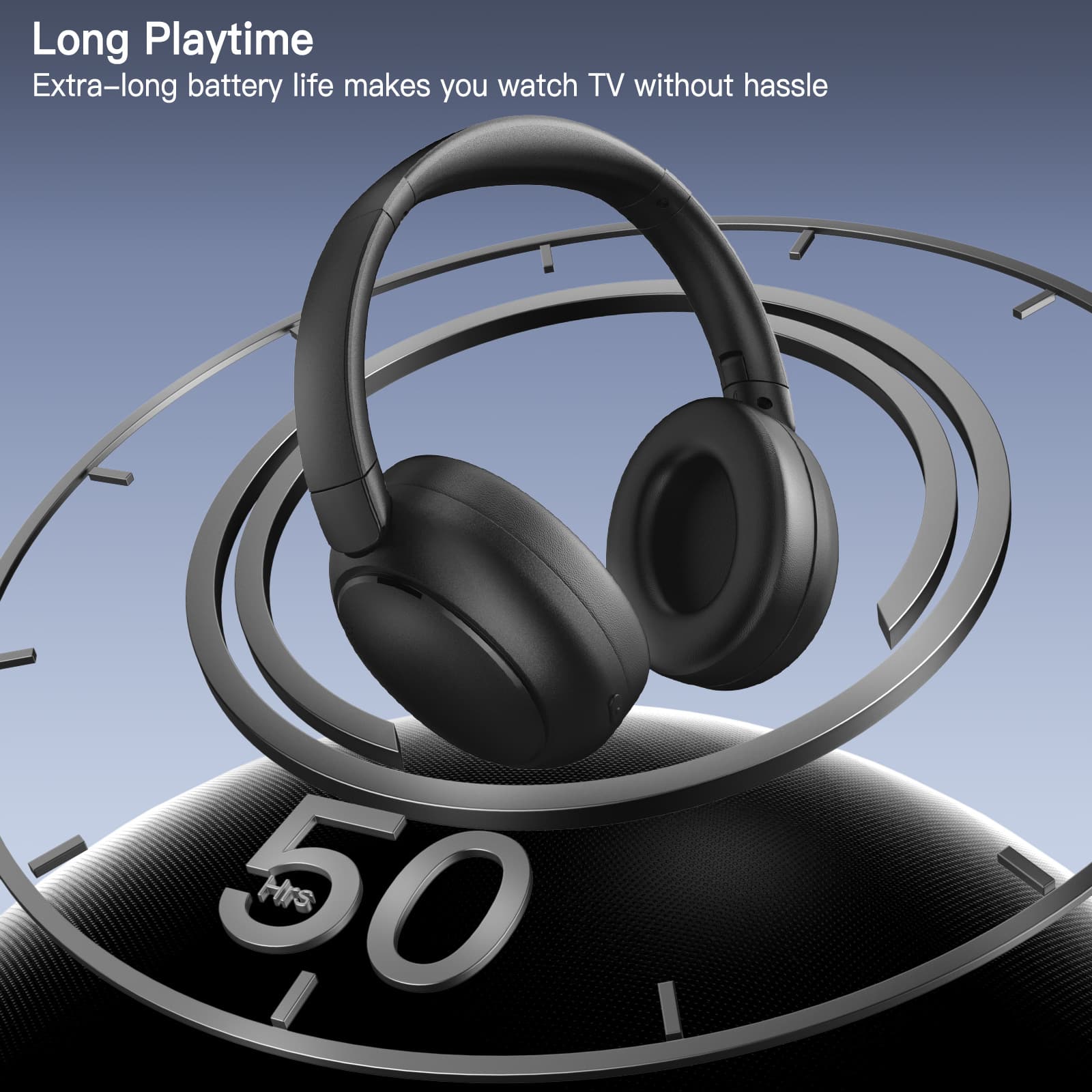 2.4G Bluetooth Dual-Mode Wireless TV Headphones with Low Latency of 27ms - Actions Technology Solution - New Custom Mold for TVs