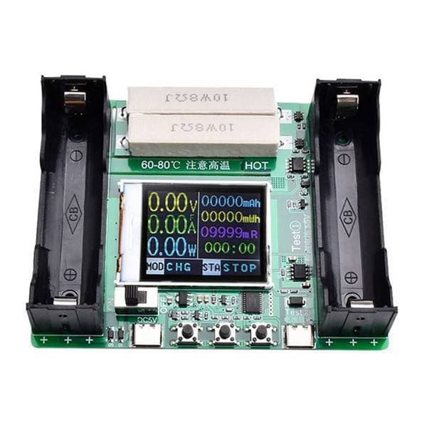 1 piece Color: As shown Material: ABS Battery Internal Resistance Tester 18650 Battery Capacity Internal Resistance Check