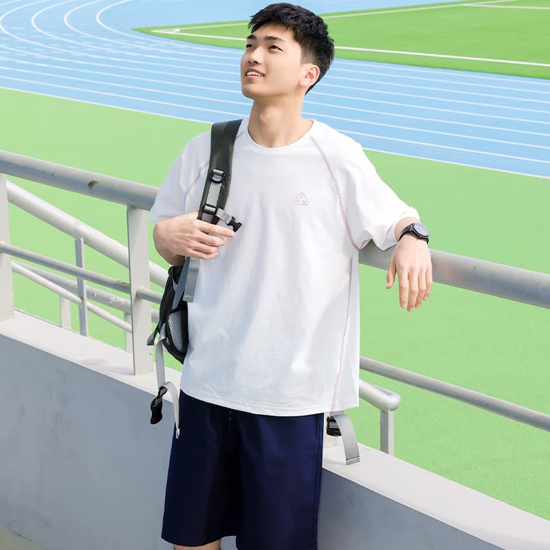 Youth Short Sleeve T-Shirt Summer Quick-Dry Casual Sportswear for Boys and Girls Cool Touch Summer Clothing