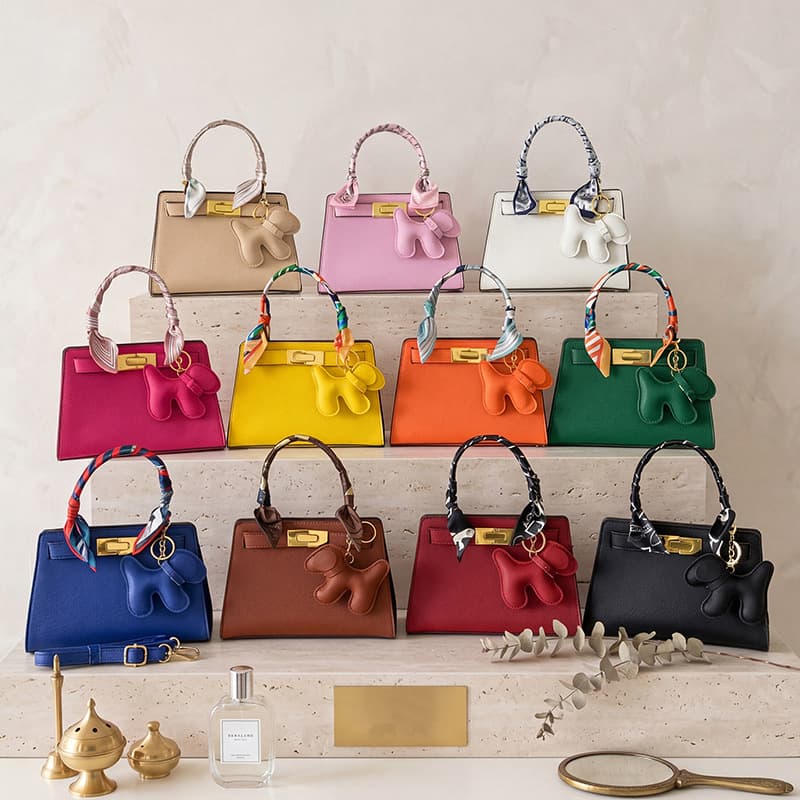 Cross-border New Women's Bag Multi-color Mini Bags Fashion Handbag Shoulder Crossbody Bag Large Capacity Influencer Kelly Bag