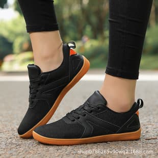 Women's Wide-Toe Athletic Shoes, Durable Cowhide Sole, Barefoot Shoes, Breathable Running Shoes, Indoor Flat Fitness Shoes, Versatile Casual
