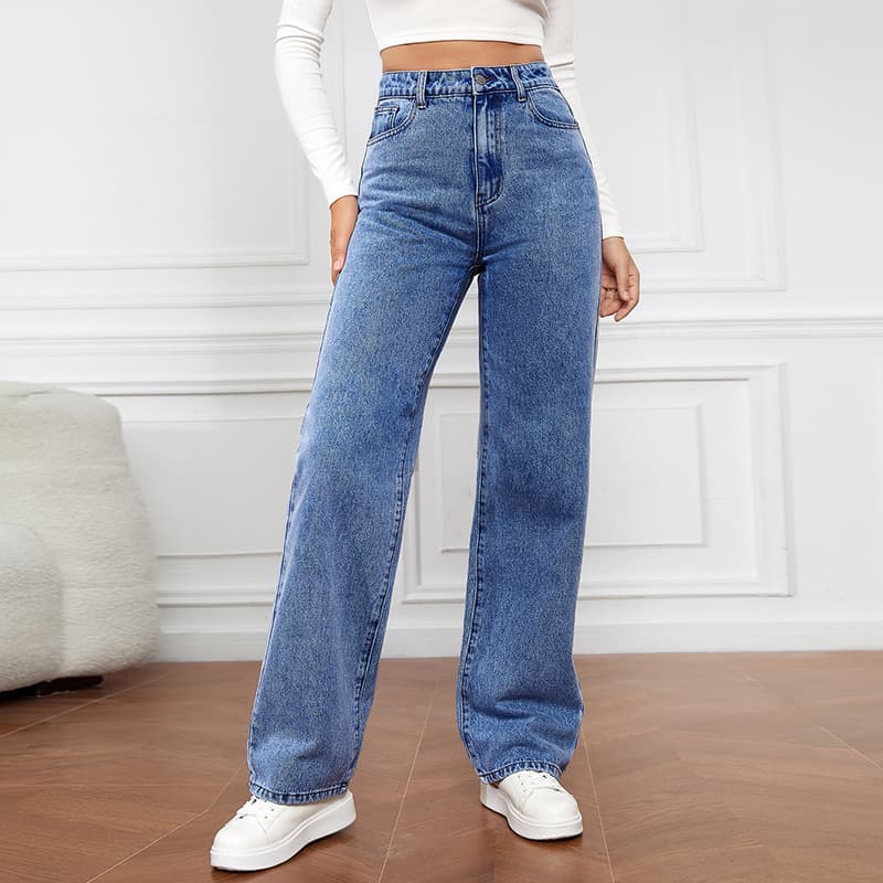 Cross-border Southeast Asia, Europe and the United States hot-selling jeans for women in summer, loose, slim, casual, versatile, distressed, wear-resistant straight pants