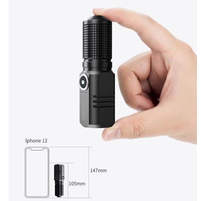New High-Power Flashlight Portable Mini Rechargeable LED Outdoor Light Type-C Drop Shipping