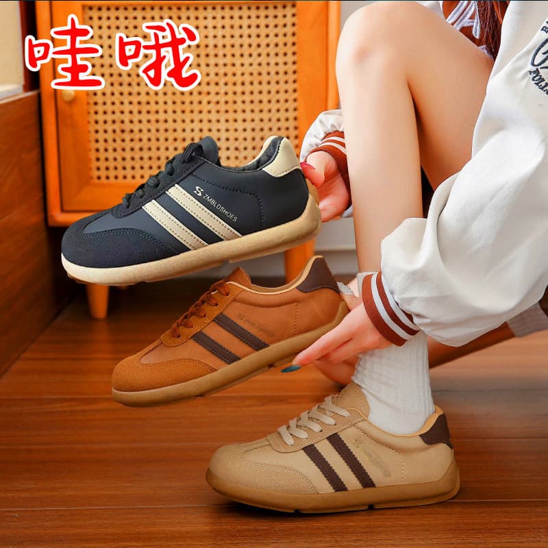 Korean Style New Agam Sneakers Women 2024 Fall Student Sports Running Shoes Casual German Training Women's Shoes Trendy Board Shoes