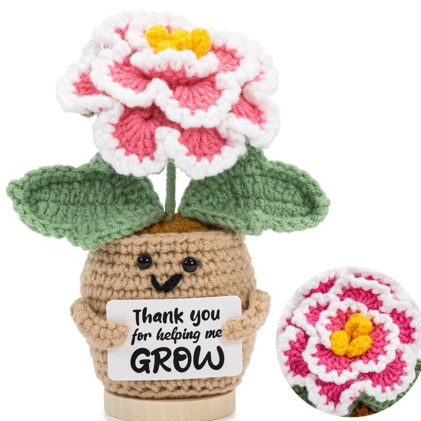 Cross-border Handwoven Sunflower Love Potted Ornament, Emotional Support Plant Gift