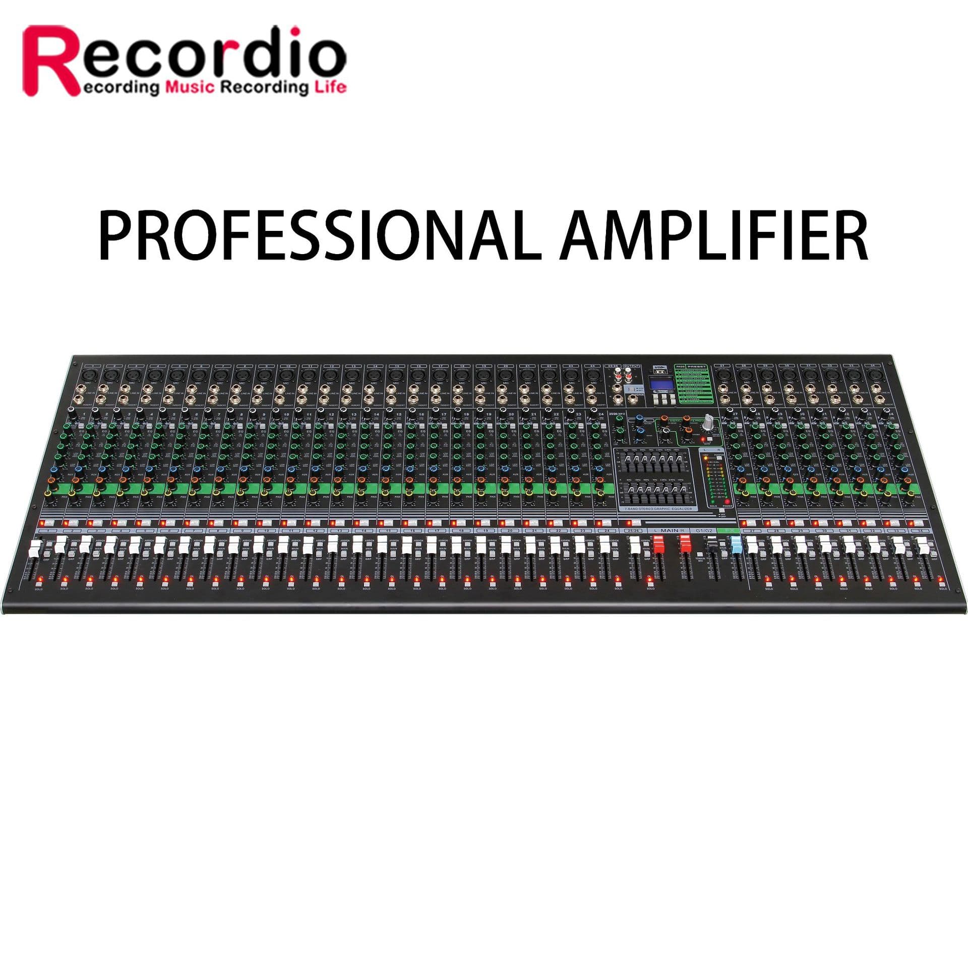Factory Trade 32-Channel Mixer Dual 7-Band EQ Recording Group 16DSP Recording Broadcast Studio Vocal Mixing Console