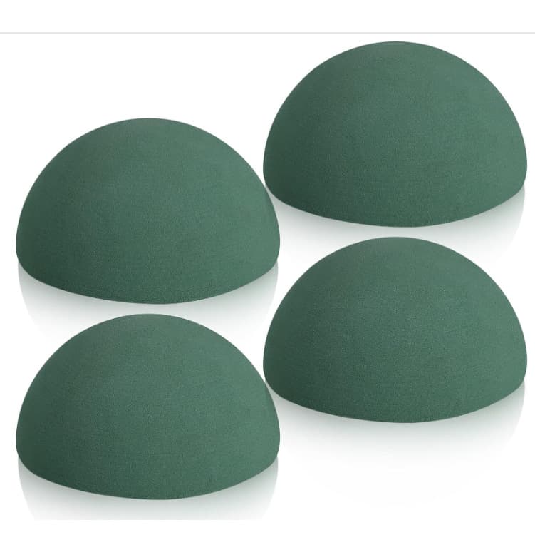 Green Hemisphere Floral Foam Artificial Plant Bouquet Arrangement Material Round Ball Floral Foam 9cm 14cm Hemisphere Floral Foam