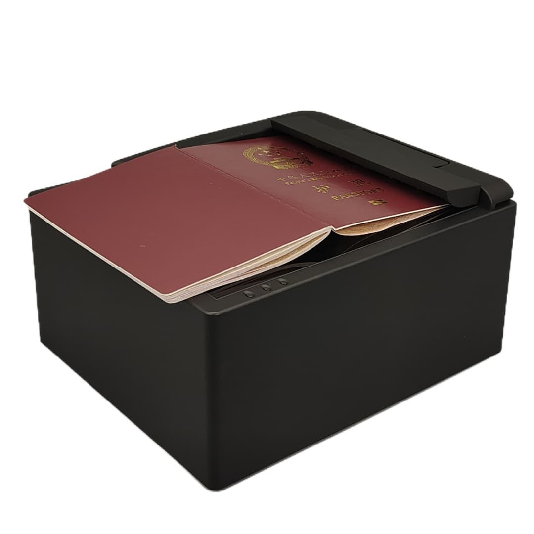 Passport Reader, Passport Reading Machine, Document Scanner for Airport Customs, Border Inspection, Bank Identity Verification, and Fingerprint Device