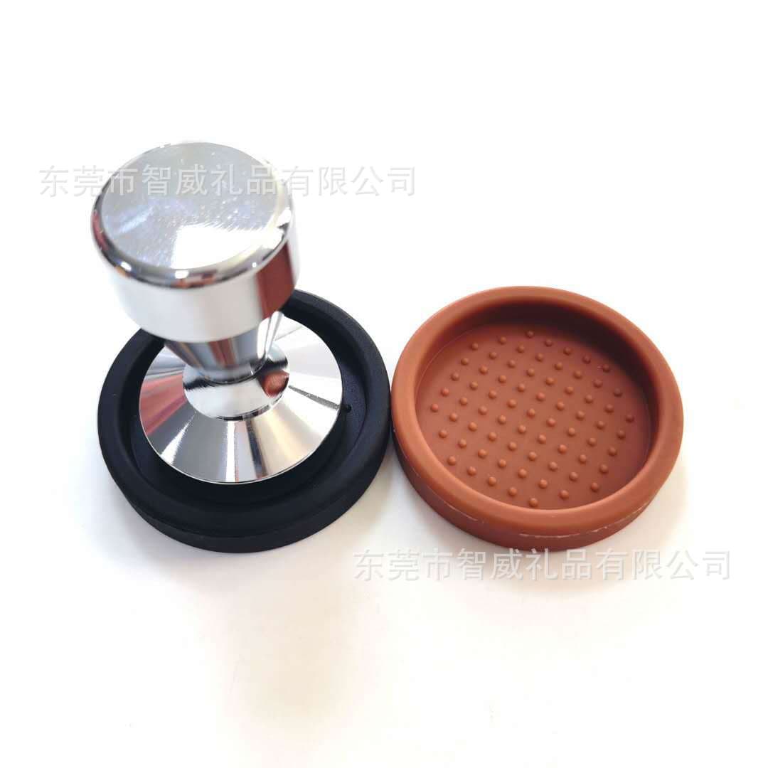 In stock: Silicone round coffee tamper pad, coffee tamper mat, food-grade material kit.