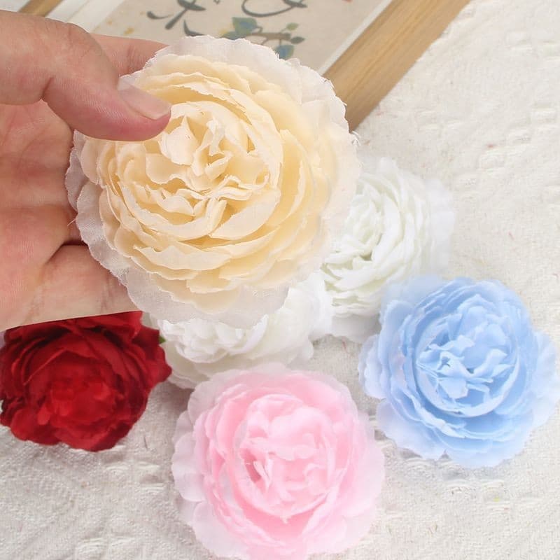 DIY Artificial Peony Flower Heads for Gift Box Filling, Home Decoration, Cross-border