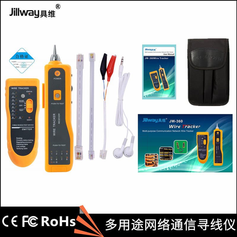 Jw-360 Network Telephone Line Tracer Cable Tracker Wire Detector Digital Computer Network Testing Equipment