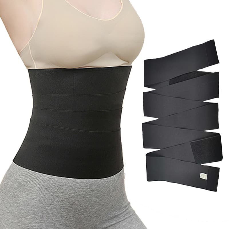 Amazon Fitness Waist Belt Waist Trainer Tummy Control Wrap Postpartum Support Belt Elastic Waistband for Women