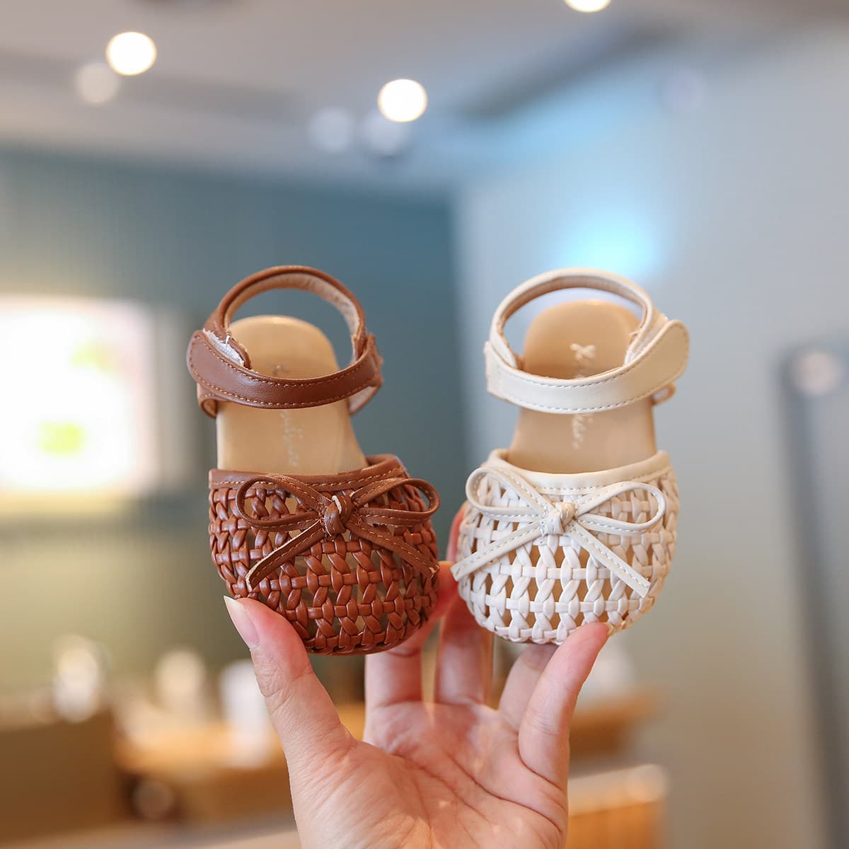 Baby Sandals, Infant Shoes, Girls Princess Shoes, Soft Sole Toddler First Walkers, Summer Closed Toe Anti-Kick Girls Shoes New