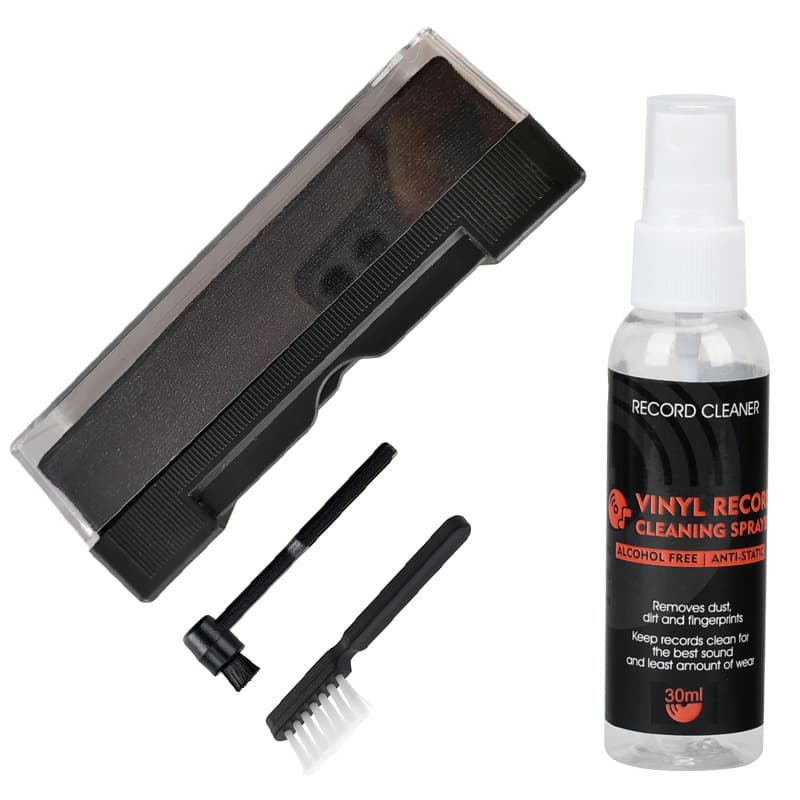 Vinyl Record Cleaning Brush Set Turntable Cleaning Tool Care Brush Cleaning Fluid