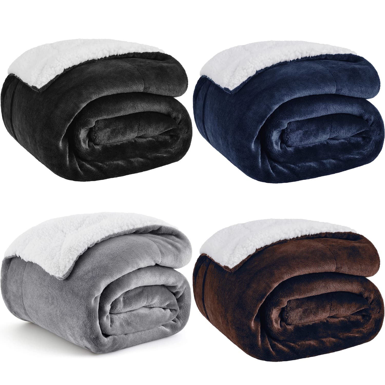 Cross-border E-commerce Amazon Wish Hot Seller Sherpa Lamb Fleece Blanket Thickened Double-layer Flannel Blanket Ready Stock