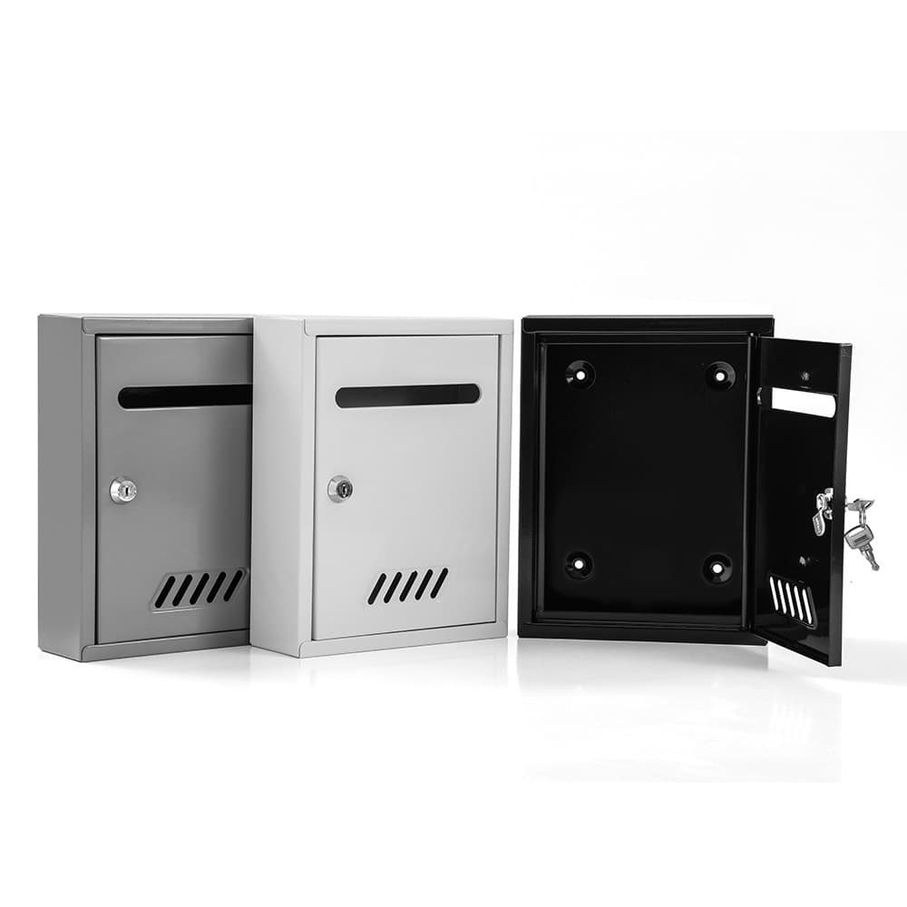 Outdoor Mailbox with Key Lock, Secure Wall-mounted Suggestion Box, Metal Delivery Box, Cross-border