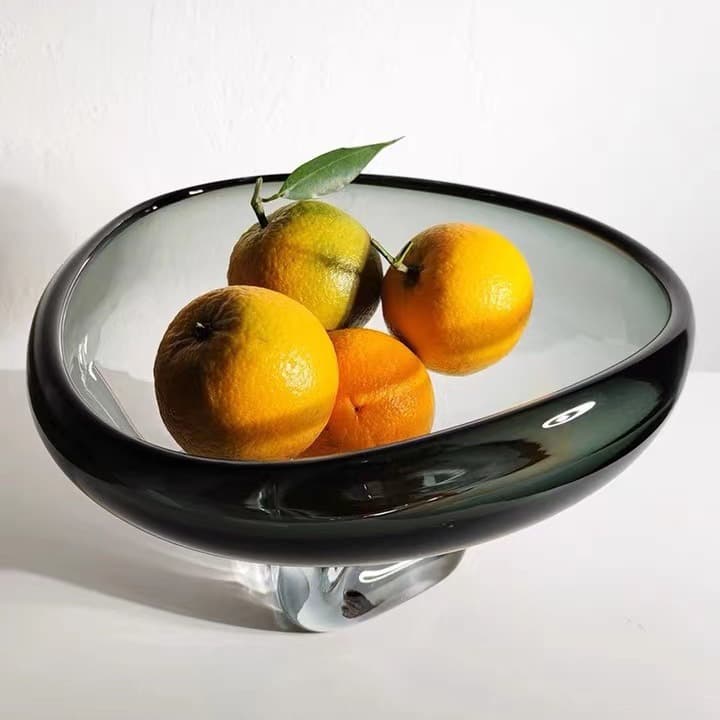 Modern Design Fruit Plate Glass Fruit Bowl Fruit Sign Home Living Room Coffee Table Fruit Plate Soft Decorations Sales Office
