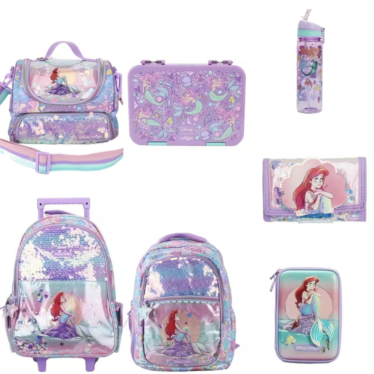 Australian Smiggle Backpack Large Capacity School Bag Outdoor Casual Bag Ariel Set Series