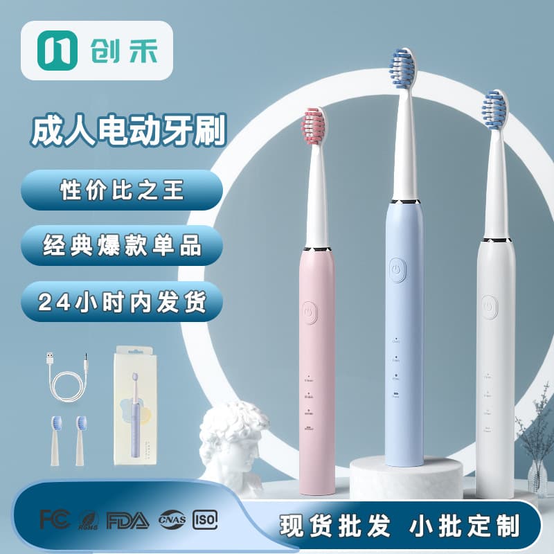 Home Electric Toothbrush for Adults, 3-Speed Soft Bristles, USB Rechargeable Sonic Toothbrush, Wholesale and Drop Shipping Available