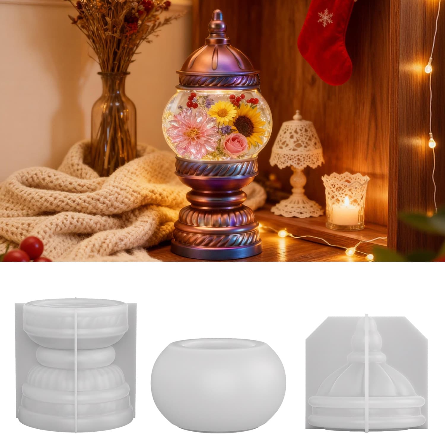 DIY Turkish table lamp glue mold table lamp decoration home furnishings plaster silicone mold cross-border exclusive supply