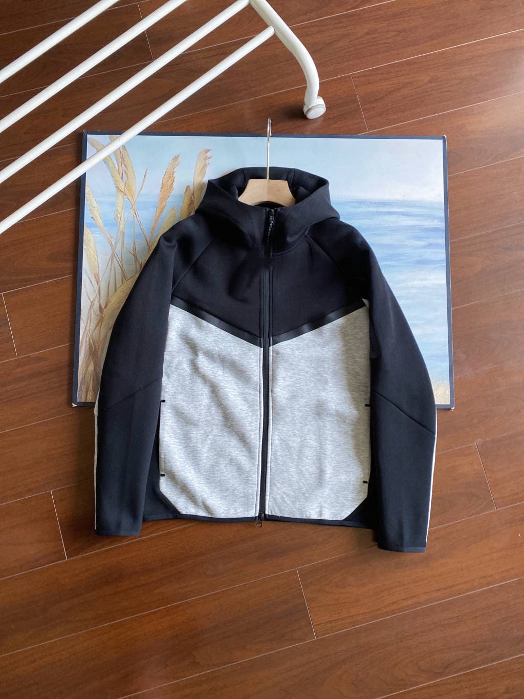 26 Spring Autumn Casual Sports Bonded TECH Technology Zip Set Jacket Sweatpants 950+496