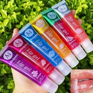 Cross-border Hot Selling Transparent Lip Oil Moisturizing High Gloss Lip Gloss Soft Tube Fruit Flavored Lip Oil Cross-border Cosmetics